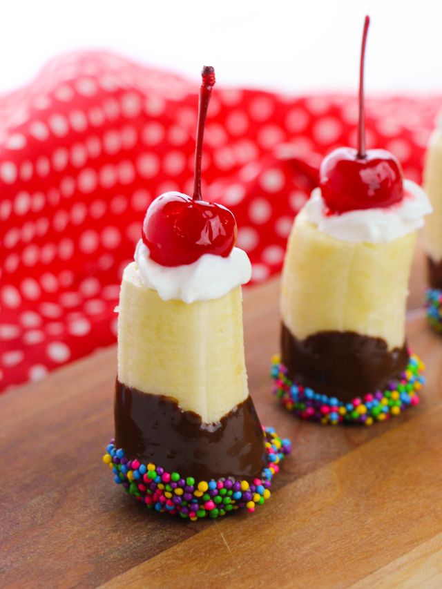 Kid-Made Banana Split Bites-Cover image.