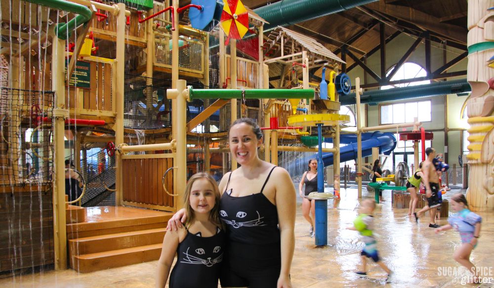 Mother and daughter at Great Wolf Lodge Sandusky water park 