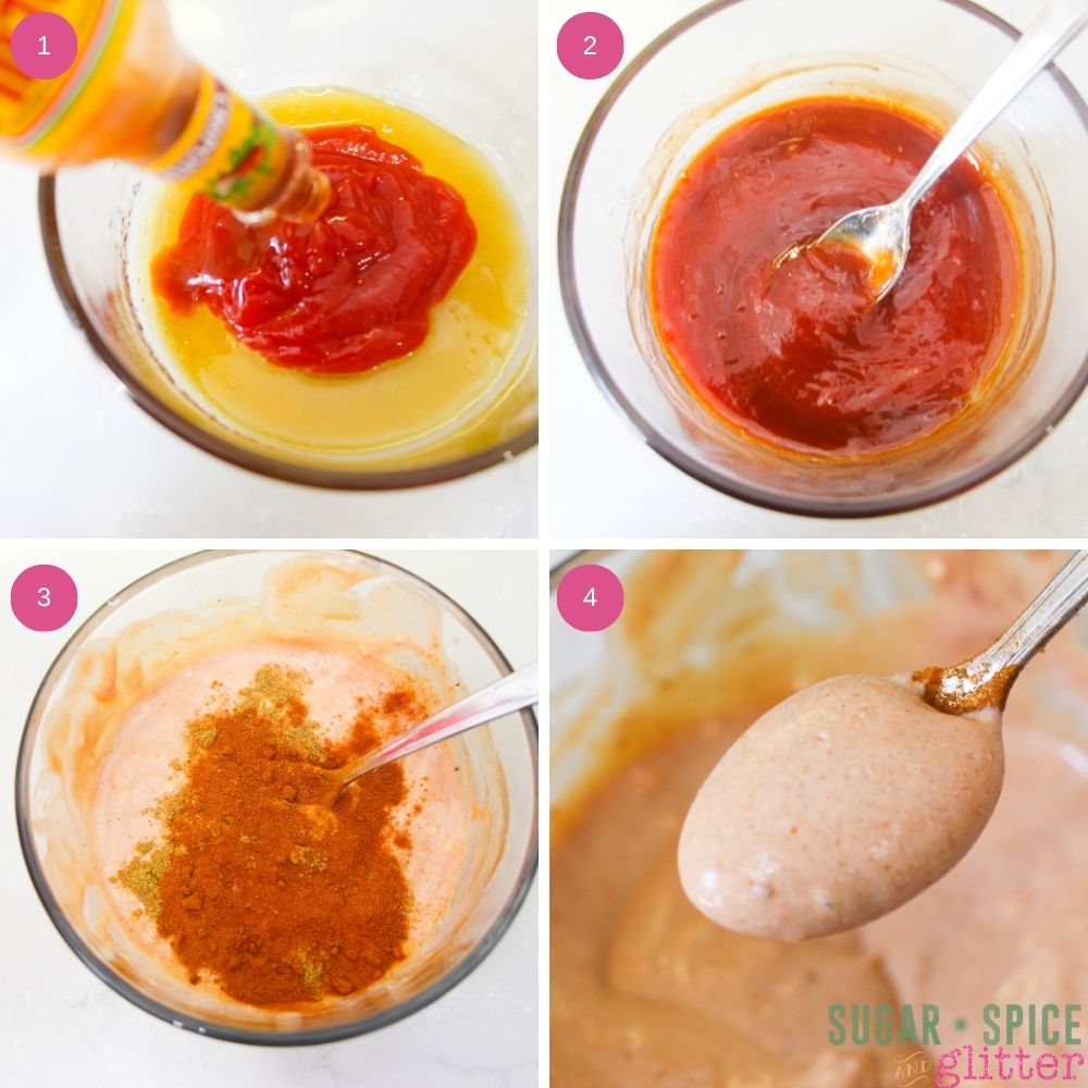 composite image showing in-process images of how to make grilled chipotle chicken skewers
