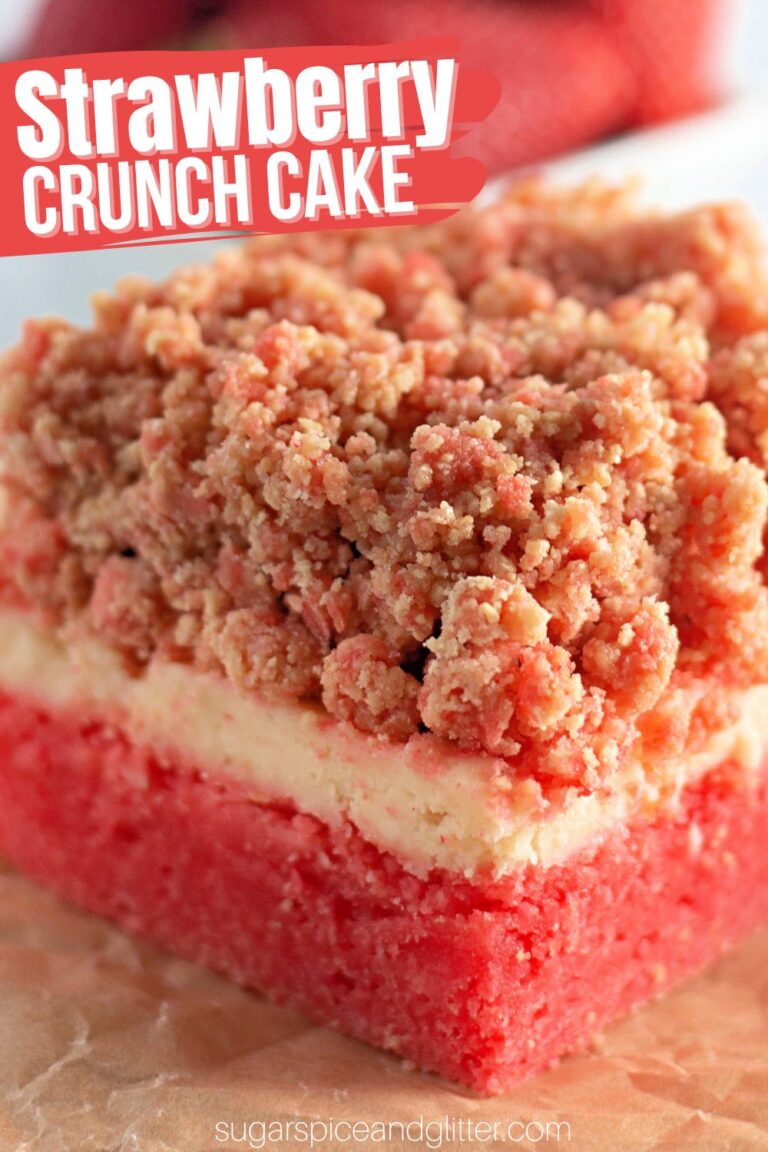 Strawberry Crunch Cake Bars
